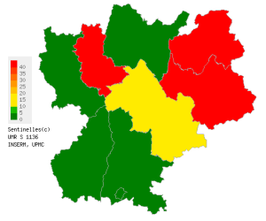 La région de Lyon demeure au cœur de l'épidémie de varicelle