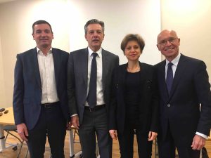 Pascal Blache entouré des autres parte,aires de l'étude Santé Alimentation Seniors