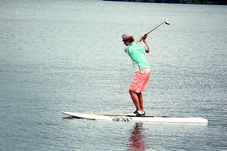 reprise du sport golf planche à voile
