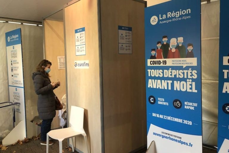 Opération tous dépistés avant Noël : le centre de dépistage de Lyon Bellecour.