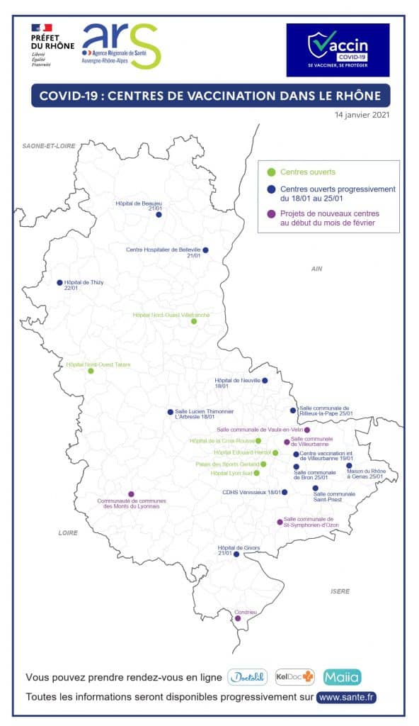 centres vaccination covid rhône