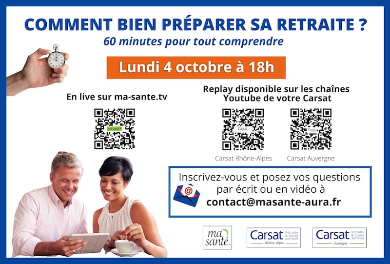 Pub mag 13 webinaire Carsat Ma Santé retraites.