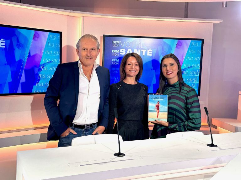 Pascal Auclair (ma Santé), Aline Picard (BFM TV Lyon) et Céline Roy,
