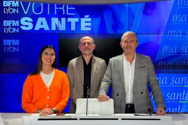 Aline Picard (BFM TV Lyon), Gilles Taraquois (sophrologue), et Pascal Auclair (Ma Santé).