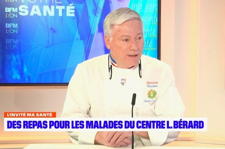 Christian Têtedoie sur le plateau de BFM TV Lyon qui parle de sa collaboration avec le centre L.Bérard.