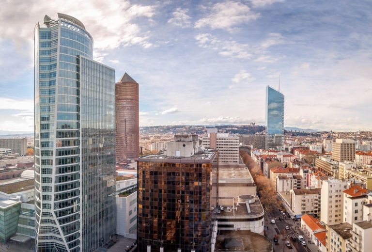 La ville de Lyon avec une bonne qualité d'air.