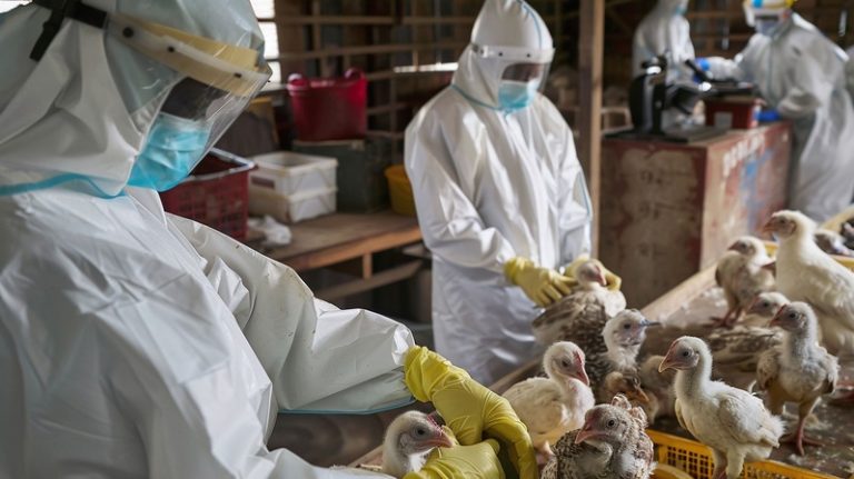 Des scientifiques qui surveillent la propagation de la grippe aviaire.