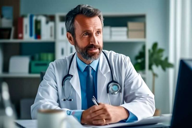 Un faux médecin généré par une intelligence artificielle.