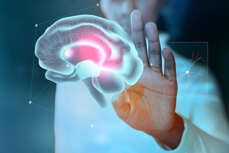 Un chercheur étudiant un cerveau.