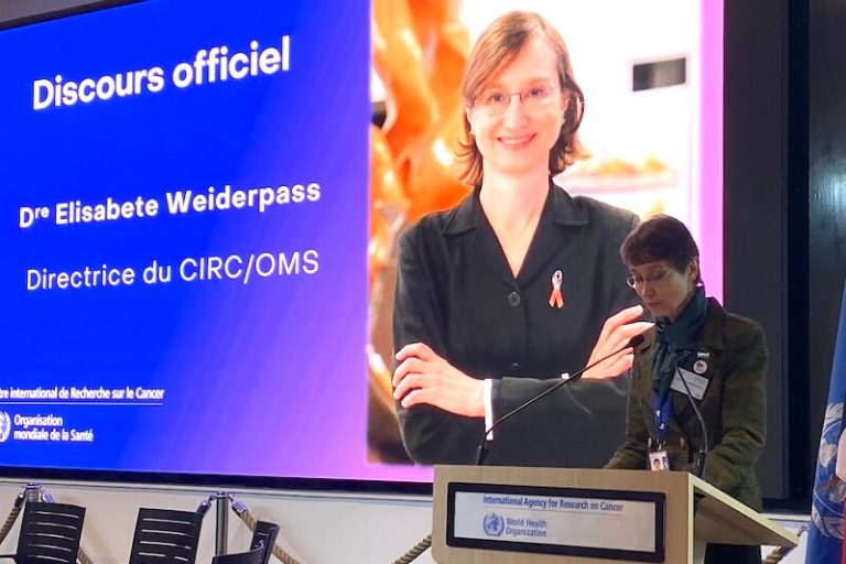 Commémoration des 60 ans du CIRC Centre International de Recherche sur le Cancer, le 7 mai 2025 à Lyon.