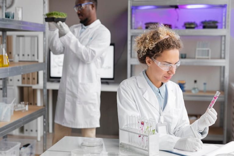 Des chercheurs en laboratoire.