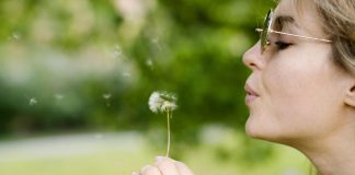 Identifier une personne par sa respiration : et si votre souffle devenait votre carte d’identité ? Une femme qui souffle sur une fleur sans être consciente que son souffle peut un jour devenir un moyen de la reconnaître précisément.