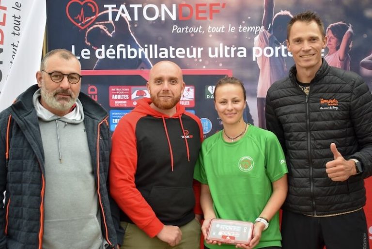 Hortense Guillet au départ d'un marathon.