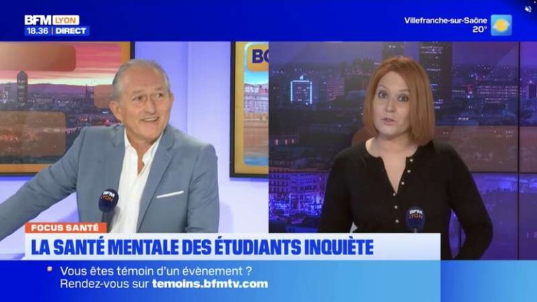 Pascal Auclair, rédacteur en chef du groupe Ma Santé, et Élodie Poyade, BFM Lyon.