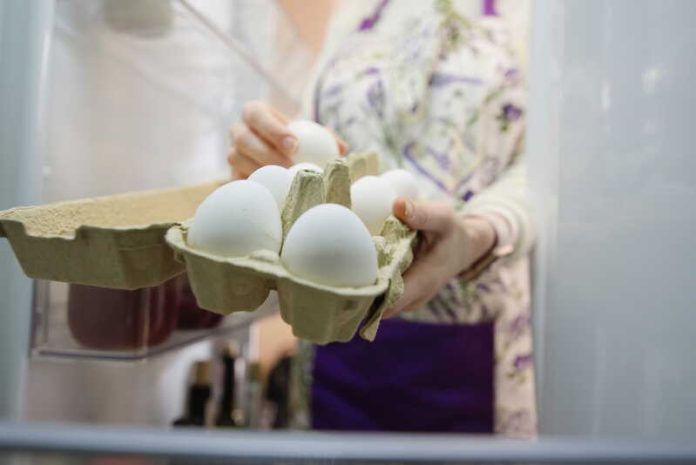 pénurie oeufs quelles sont les causes consommation excessive Ma Santé Une femme qui cherche des oeufs dans son réfrigérateur.