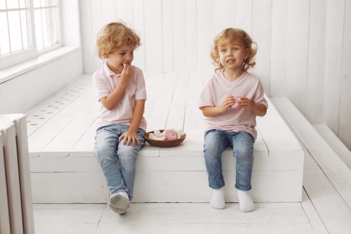 Faux jumeaux fécondation embryon dizygote hétérozygote placenta grossesse gémellaire patrimoine génétique ma sante Deux enfants qui sont des faux jumeaux.