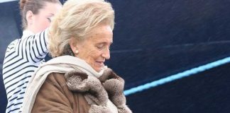 Bernadette Chirac à l'inauguration du remorqueur Abeille Bourbon, le 13 avril 2005 à Brest.